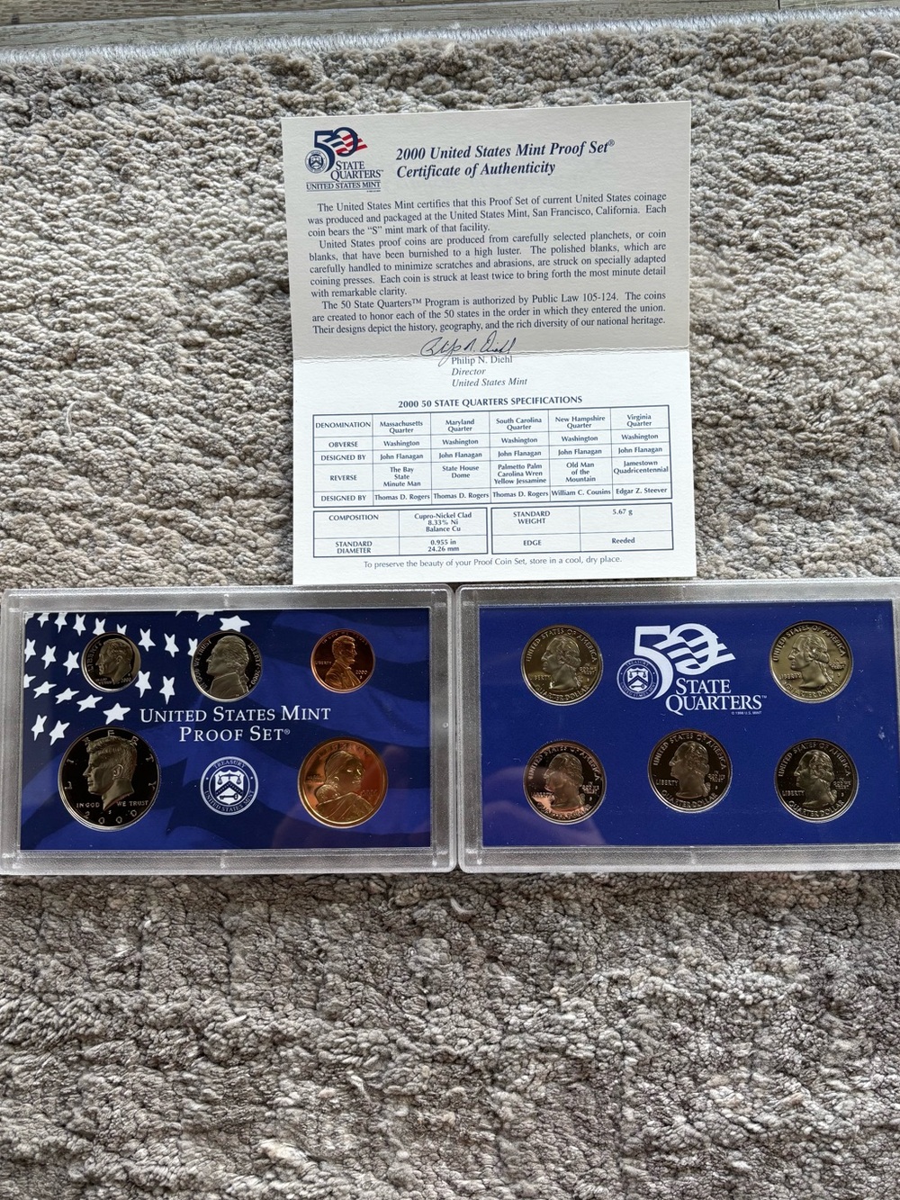 2000 US Mint Proof Set Coins